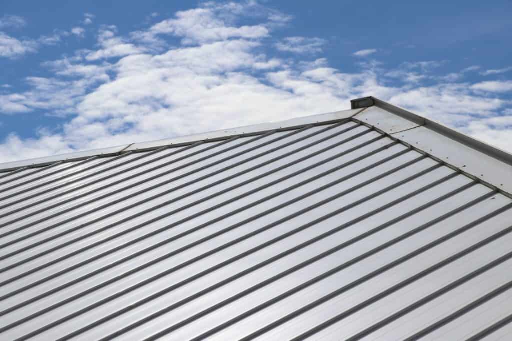 Gray colored standing seam roofing