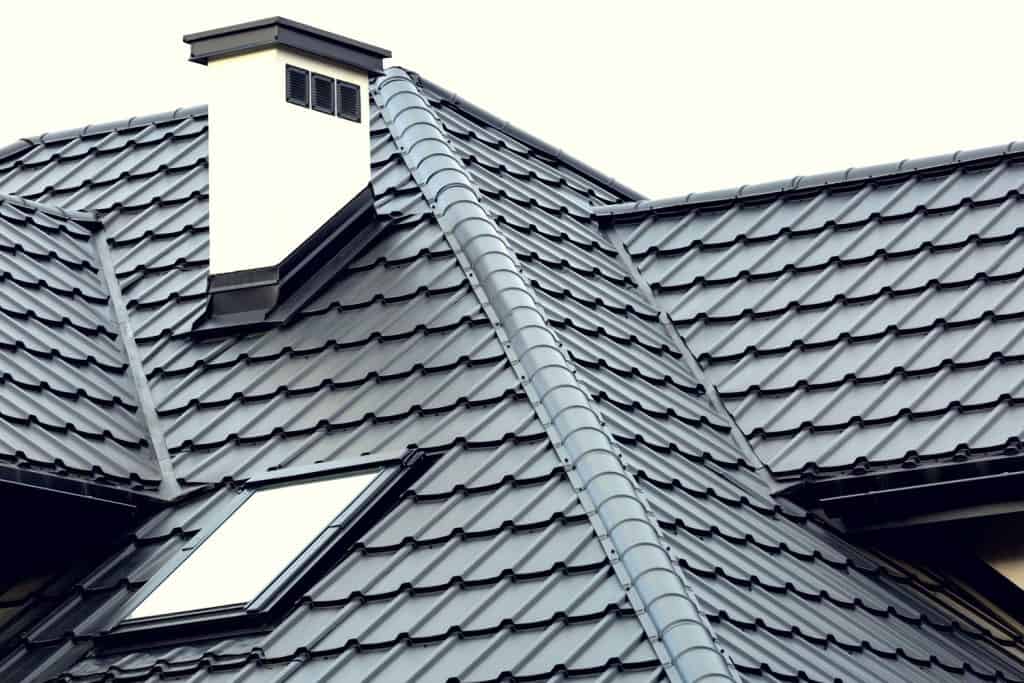 Huge house with black galvanized roofing