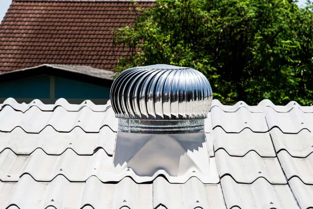 A stainless steel turbine roof vent