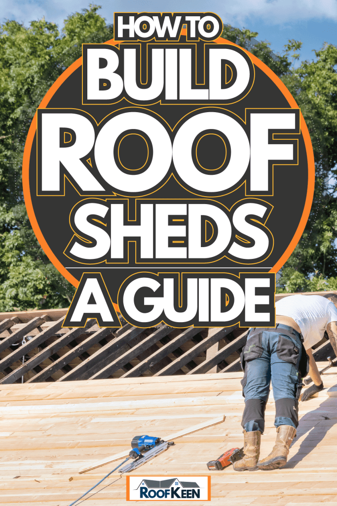 Two builders busy with reparing roof of wooden shed, How To Build Roof Sheds: A Guide
