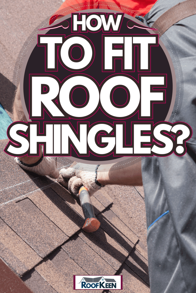 Roofer using a hammer to install red asphalt shingles, How To Fit Roof Shingles?