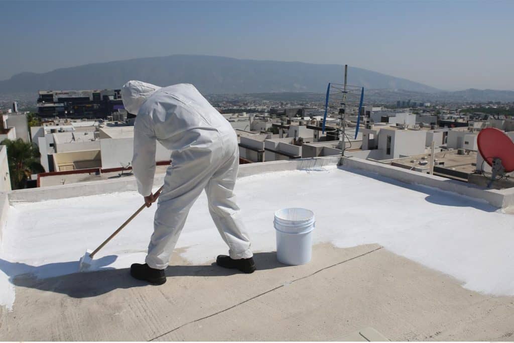 Roof coating elastomeric roof top