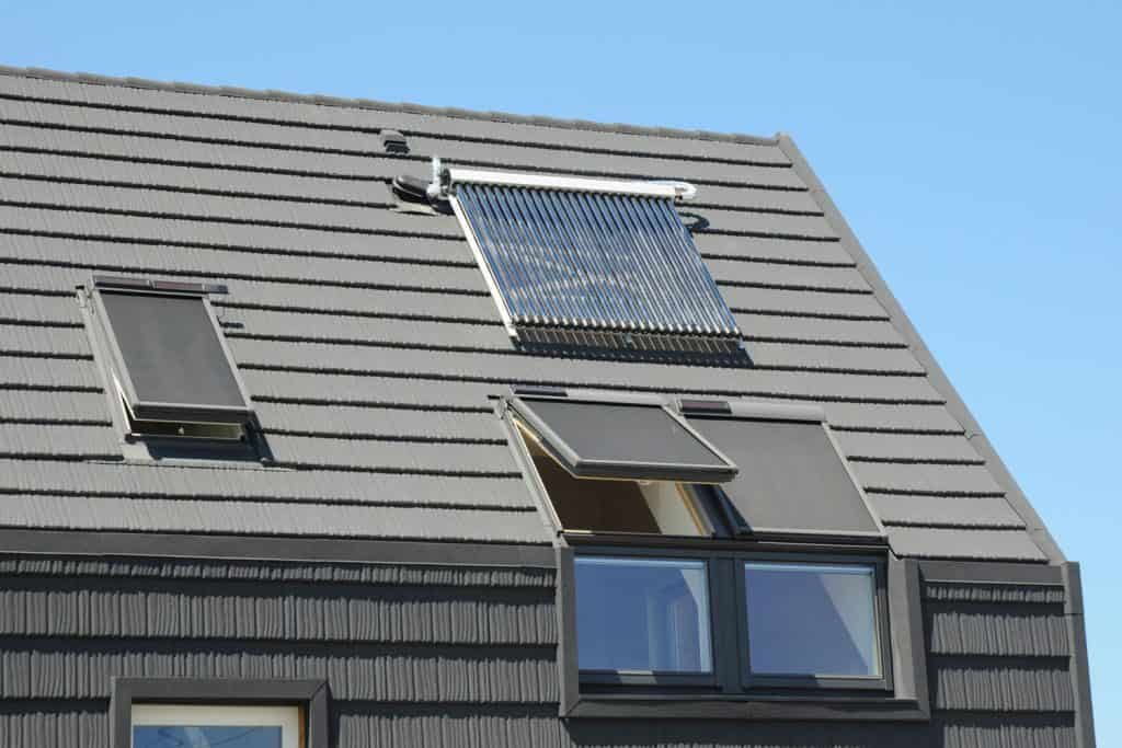 Solar panel roof vent