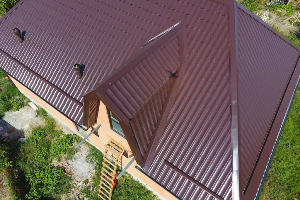 Roof top metal in a beautiful modern house