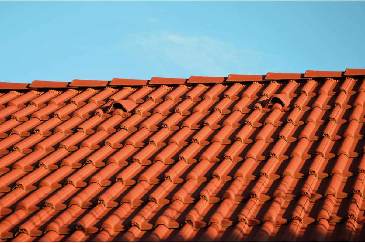 off ridge vents of a clay tile roof